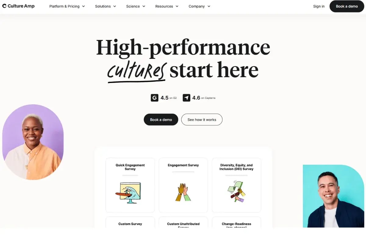 Culture Amp Homepage